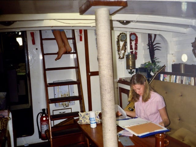 Suzanne Heywood inside the Wavewalker