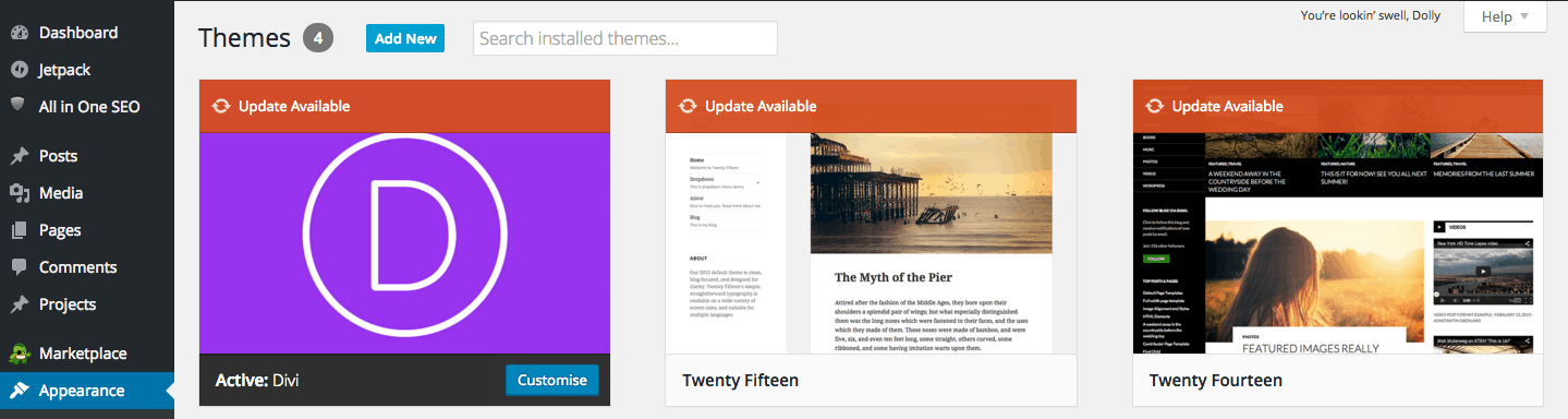 How to install a WordPress theme - 1