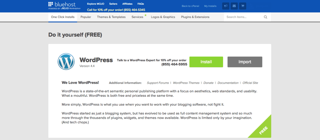 WordPress install for your travel blog