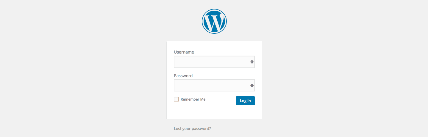 WordPress login